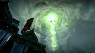 Green light dark room giant - dramatic cinematic lighting free wallpaper