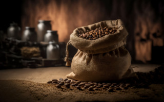 Coffee beans sack table grinder - didier mouron free wallpaper