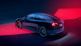 Black sports car red lights 2 - redshift free wallpaper