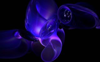 Blue abstract orb glowing purple - a blue object free wallpaper