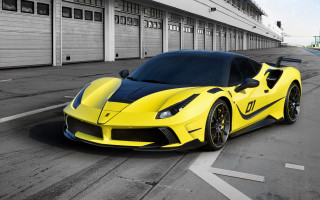 Yellow sports car garage race 2 - side profile free wallpaper