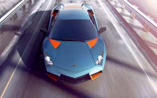 Blue sports car bridge water - a street next free wallpaper
