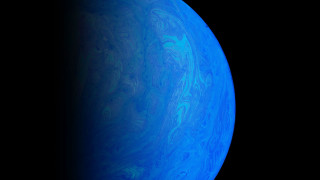 Blue planet nebula hologram moon - a black sky background free wallpaper