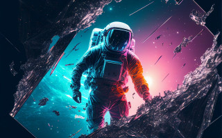 Space astronaut tunnel outerspace bright - outer free wallpaper