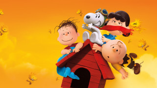 Cartoon doghouse group autumn leaves - naive free wallpaper