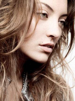 Woman long hair leather jacket 10 - the wind free wallpaper