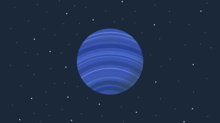 Blue ball night sky stars - a white dot free wallpaper