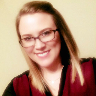 Woman glasses smiling camera red - glass free wallpaper