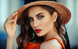 Araceli gilbert fashion portrait red - a red lipstick free wallpaper