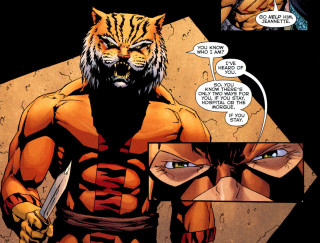 Tiger man comic page background - sharp claw free wallpaper