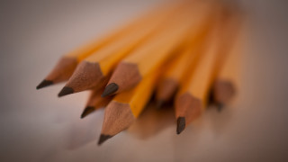 Pencils yellow black shallow depth - academic art free wallpaper for desktop