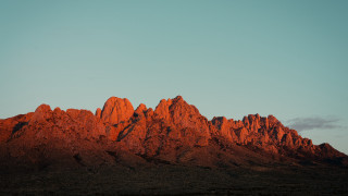Mountain range clear sky clouds - anamorphic free wallpaper