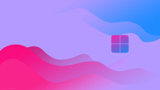 Colorful square window wave pink - cubist free wallpaper