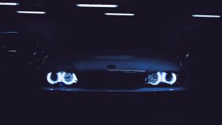 Car two lights dark room - neoism free wallpaper
