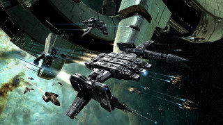 Space station ships smoke astronaut - a space station free wallpaper