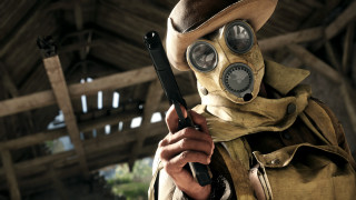 Man gasmask gun surprised sotsart - cinematic focus free wallpaper