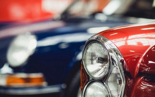 Car headlights row ultrafine shallow - other car free wallpaper