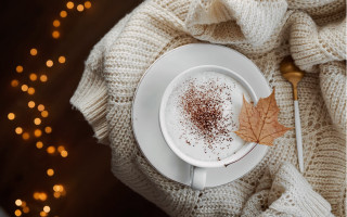 Coffee leaf saucer spoon blanket - florianne becker free wallpaper