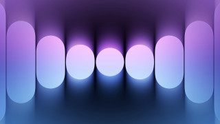 Purple blue ambient occlusion geometric - circle free wallpaper
