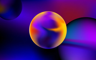 Colorful background sphere ball black - c4d free wallpaper