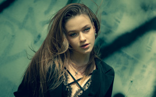 Elina karimova portrait blonde long - a black jacket free wallpaper