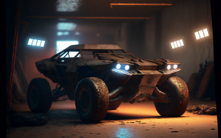 Futuristic military vehicle lit door - a futuristic vehicle free wallpaper