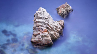 Rock formation water blue sky 2 - adam bruce thomson free wallpaper