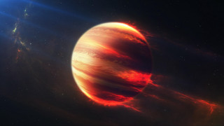 Red yellow planet bright light - eve ryder free wallpaper