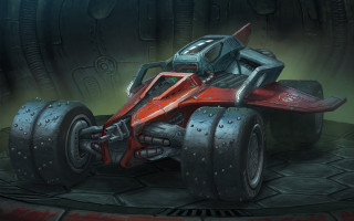Futuristic military vehicle cockpit red - a futuristic vehicle free wallpaper