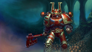 Warhammer ultrafine detailed forest skull - his hand and a skull free wallpaper
