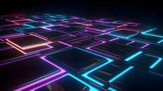 Glowing grid neon sword 3d - color free wallpaper