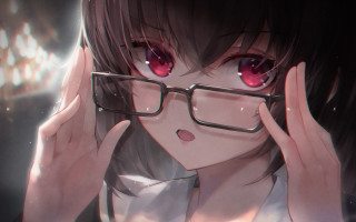 Woman glasses posing remodernism detailed - glass free wallpaper