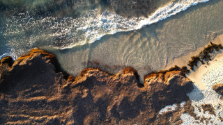 Beach wave rock sand fire - a rock formation free wallpaper for desktop