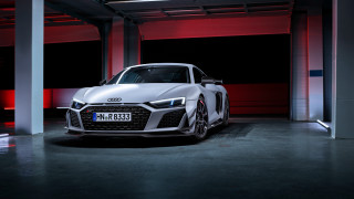 White car garage red light 3 - a garage free wallpaper