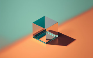 Crystal glass shadow raytracing 3d - a shadow free wallpaper