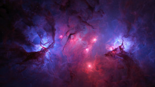 Colorful space nebula brightlight glowing - free stars wallpaper for desktop