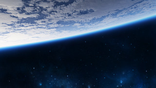 Earth space stars clouds aurora - the earth free wallpaper