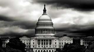 Black white capitol storm clouds - neoism free wallpaper for desktop