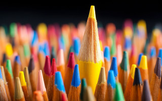 Colored pencils yellow background institutional - institutional free wallpaper