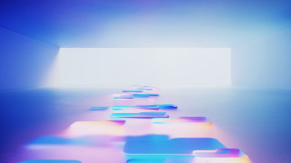 Colorful blocks room light space - a white wall free wallpaper