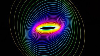 Colorful circle holography raytrace girl - constant permeke free wallpaper