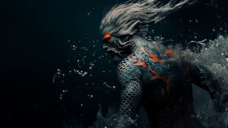 Mermaid water splash hair blowing - alberto seveso free wallpaper