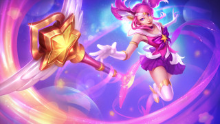 Girl sword flying purple outfit - object free wallpaper