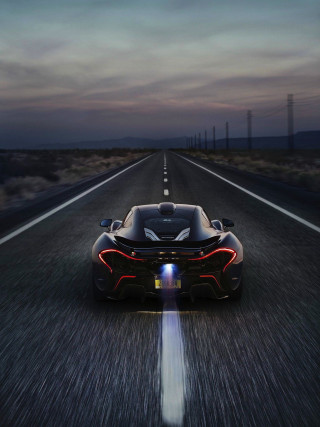 Black sports car night road 2 - cinematic photography free wallpaper