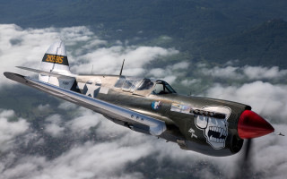 Fighter jet clouds mountains dieselpunk - dieselpunk free wallpaper