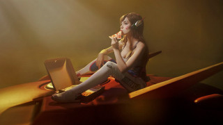 Eve ryder cyberpunk pizza laptop - a pizza free wallpaper