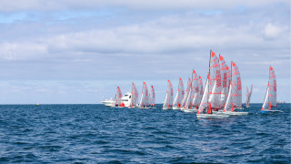 Sailboats ocean cloudy day vibrant - a cloudy day free wallpaper