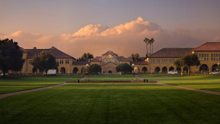 Clocktower field palmtrees dusk twilight - ambrose mccarthy patterson free wallpaper