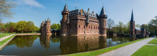 Castle moat walkway pond grass - grass and trees free wallpaper