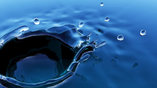 Blue water bubbles water droplets - constant permeke free wallpaper
